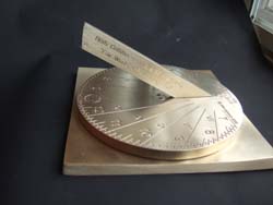 engraved brass sundial for a retirement gift